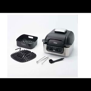 Ninja Foodi 6-qt Indoor Air Grill with Skewers and Recipes